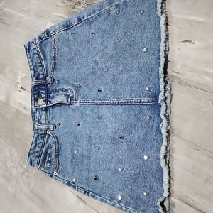 Wild Fable Studded Mini Jean Skirt